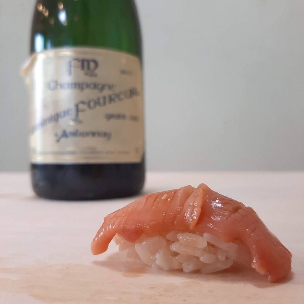 赤貝×ドミニク・フルール ブリュット グランクリュ（Dominique Foureur Brut Grand Cru）