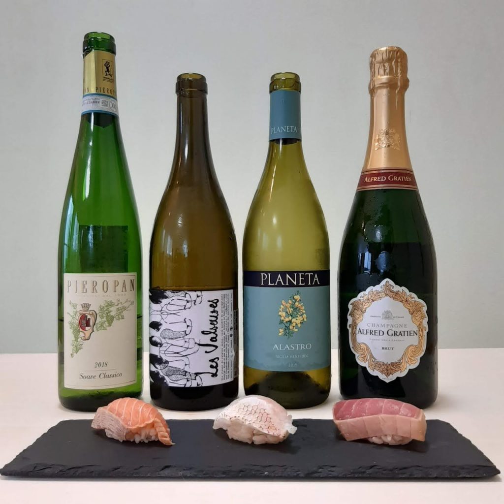 サーモンの漬け×ピエロパン ソアーヴェ・クラッシコ 2018（Pieropan Soave Classico 2018）