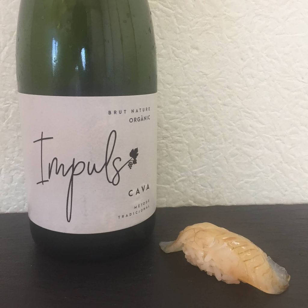 ヒラメの昆布締め×インプルス カヴァ ブリュット・ナチュール オーガニック（Impuls Cava Brut Nature Organic）