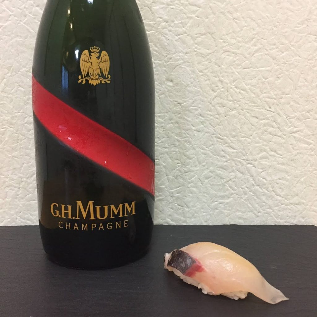 シマアジ×G.H.マム グラン・コルドン ブリュット（G.H.Mumm Grand Cordon Brut）